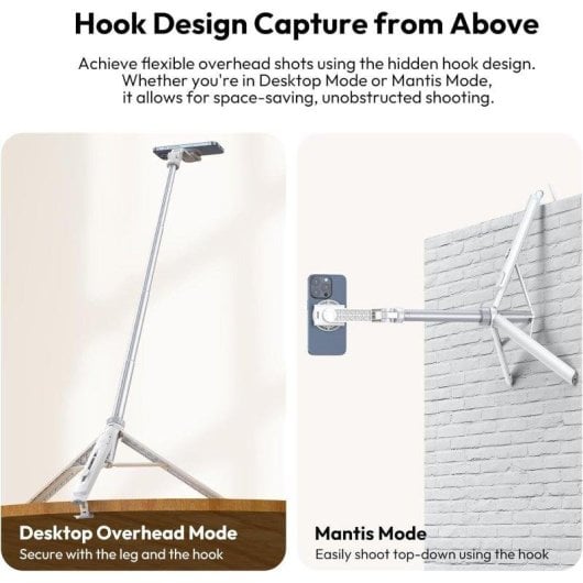 Trépied Ulanzi Tt88 Blanc Extensible Magnétique Télécommande 145 cm