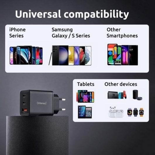 Source d'Alimentation Intenso 7806510 65W pour Intérieur Noir