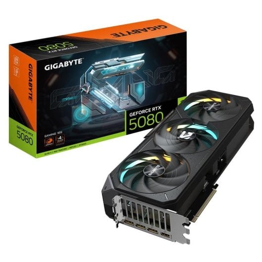 Tarjeta Gráfica Gigabyte GeForce RTX 5080 GAMING 16G 16GB GDDR7 Reflex 2 RTX AI DLSS4