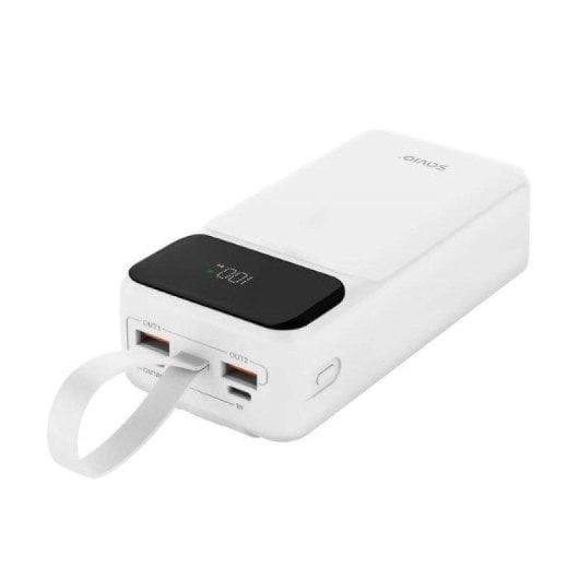Batería externa Savio BA-11 30000 mAh Blanco carga rápida LCD
