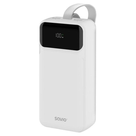 Batería externa Savio BA-11 30000 mAh Blanco carga rápida LCD