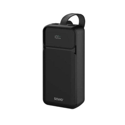 Batería externa Savio BA-10 30000 mAh negra carga rápida y Power Delivery