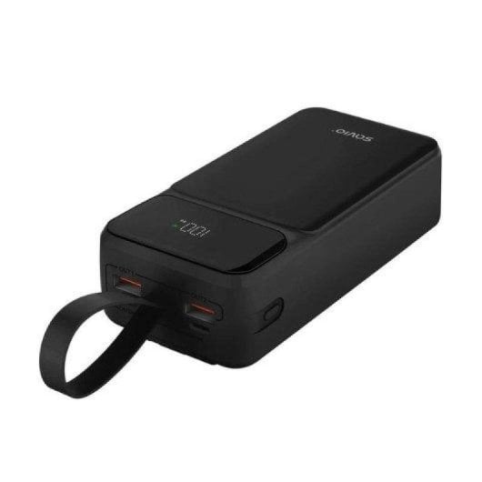 Batería externa Savio BA-10 30000 mAh negra carga rápida y Power Delivery
