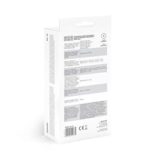 Batería externa Savio BA-10 30000 mAh negra carga rápida y Power Delivery