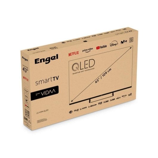 TV Engel QLED LE4394QLED 43" Full HD Smart TV VIDAA Accès Apps