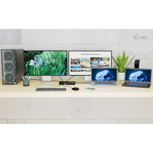 Base para portátil I-Tec USB-C Dock PRO triple host doble vídeo 92 W LAN