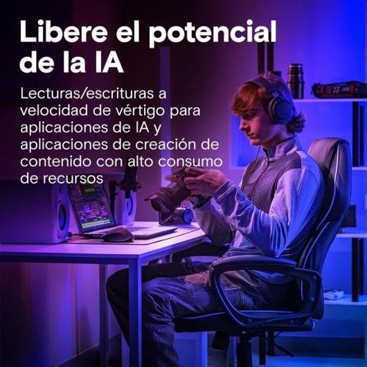 Disco Duro Crucial T710 4TB SSD M.2 PCIe 5.0 14500MB/s Gaming