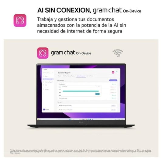 Portátil LG 17Z90T-G.AA78B 17" Intel Core Ultra 7 255H 16GB 1TB SSD Intel Arc 140T Windows 11 Home