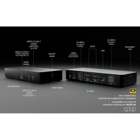 Dockingstation I-Tec U3DUAL Dock Power Delivery 100W Dual Display USB-C, 4K, LAN