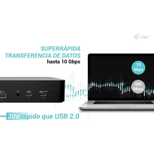 Dockingstation I-Tec U3DUAL Dock Power Delivery 100W Dual Display USB-C, 4K, LAN