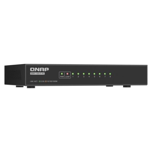 Netzwerk-Switch QNAP QSW-1108-8T-R2 8-Port 2.5G Ethernet Desktop Lüfterlos