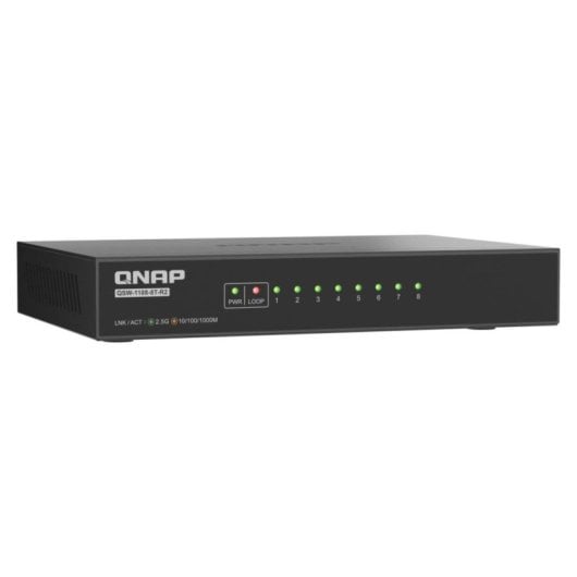 Netzwerk-Switch QNAP QSW-1108-8T-R2 8-Port 2.5G Ethernet Desktop Lüfterlos