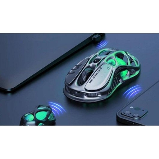 Ratón GravaStar Mercury M1 Pro Kabellos 26000 DPI 4000Hz Grau Magnesium RGB