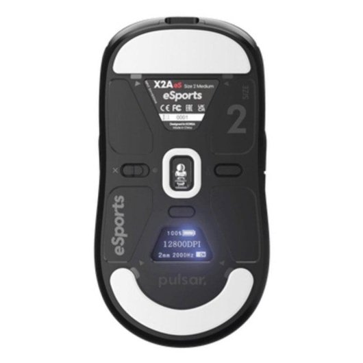 Ratón PULSAR Xlite X2A eS Inalámbrico y USB-C 26000DPI Negro OLED 8000Hz