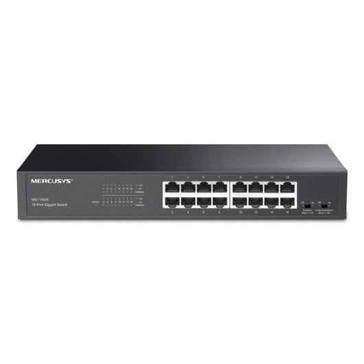 Netzwerkswitch Mercusys MS116GS 16-Port Gigabit Rackmount Metallgehäuse