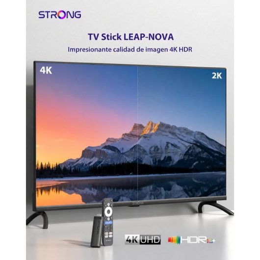 Adaptateur Smart TV Strong LEAP NOVA 4K Ultra HD Android 32GB HDR Wi-Fi
