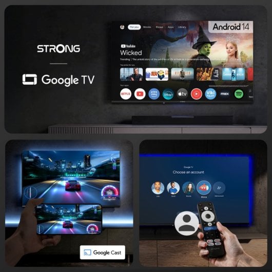 Adaptador Smart TV Strong LEAP NOVA 4K Ultra HD Android HDR10+ 32GB