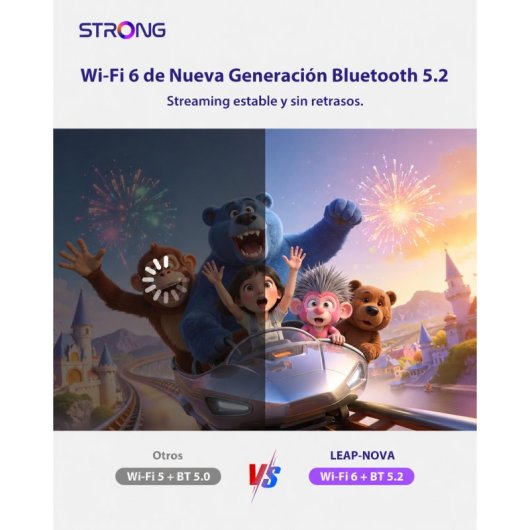 Adaptateur Smart TV Strong LEAP NOVA 4K Ultra HD Android 32GB HDR Wi-Fi