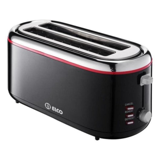 Tostadora Elco PT-1080-2 2 fentes Inox 1300 W noire rouge