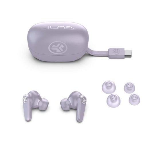 Ecouteurs JLab Go Pods ANC true wireless Bluetooth ANC micro et IP55 lilas