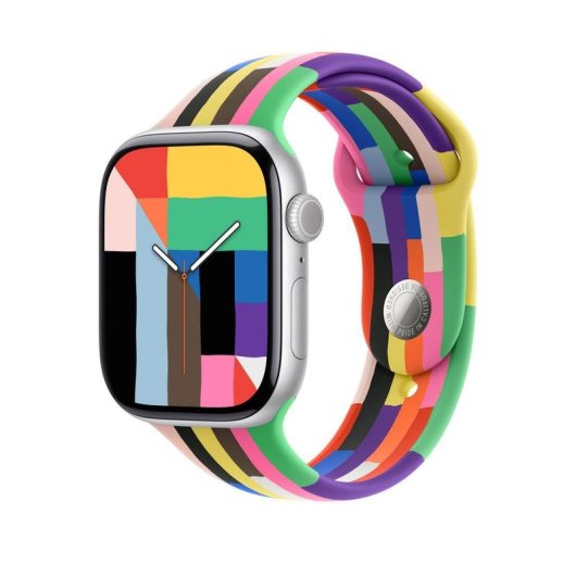Band Apple MDWF4ZM/A Multicolor Fluoroelastomer S/M Kompatibel mit Watch 44mm 45mm 46mm 49mm