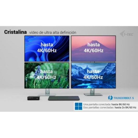 Dockingstation I-Tec Thunderbolt5 Quattro Display 4x4K 140W USB-C 2.5G LAN