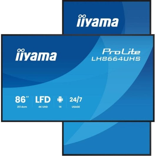 iiyama LH8664UHS-B3AG Monitor 85,6" UltraHD 4K 60Hz IPS 8ms WiFi Android 24/7