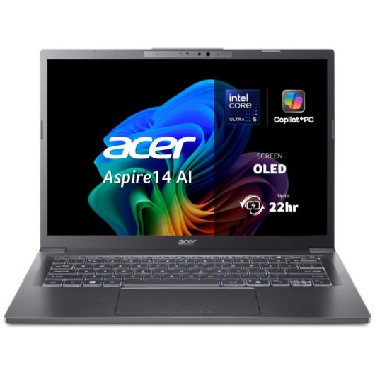 Notebook Acer Aspire 14 AI A14-52M-56CP 14" Intel Core Ultra 5 226V 16GB 512GB SSD Intel Arc Graphics 130V Windows 11 Home