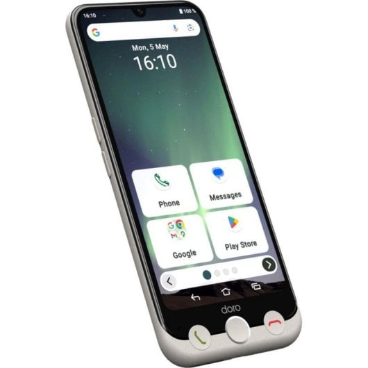 Doro Aurora A30 6 Go 128 Go 6.1" IPS 4G Dual SIM NFC Batterie 5000mAh IP54 Android 14 Noir Blanc