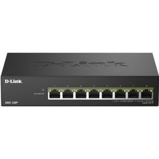 Switch D-LINK DMS-108P/E 8-Port 2.5G PoE Metall Unmanaged Lüfterlos