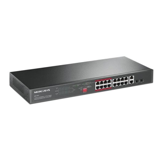 Netzwerk-Switch Mercusys 16-Port PoE+ Unmanaged Rackmount, 2x Gigabit