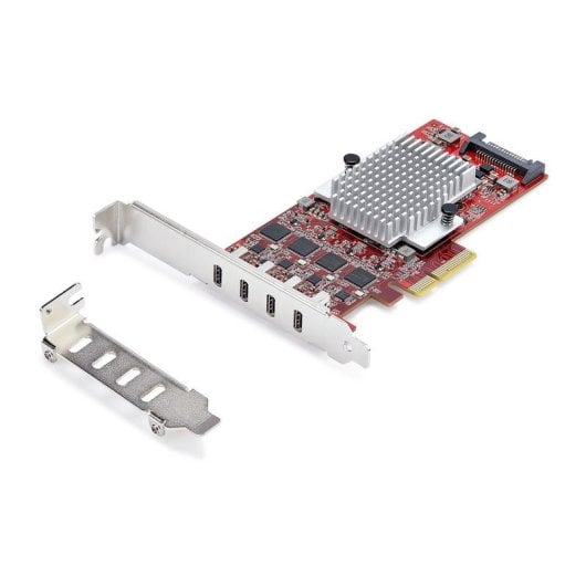 Schnittstellenkarte Startech PEXUSB4C3 USB-C PCIe 4x10Gbps 4 Controller Rot
