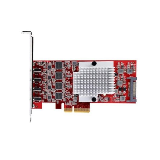 Schnittstellenkarte Startech PEXUSB4C3 USB-C PCIe 4x10Gbps 4 Controller Rot