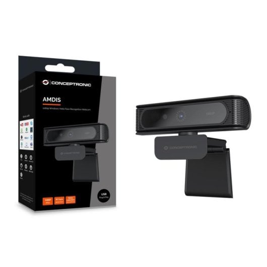 Cámara web Conceptronic AMDIS09B Full HD 2 MP USB enfoque fijo micrófono