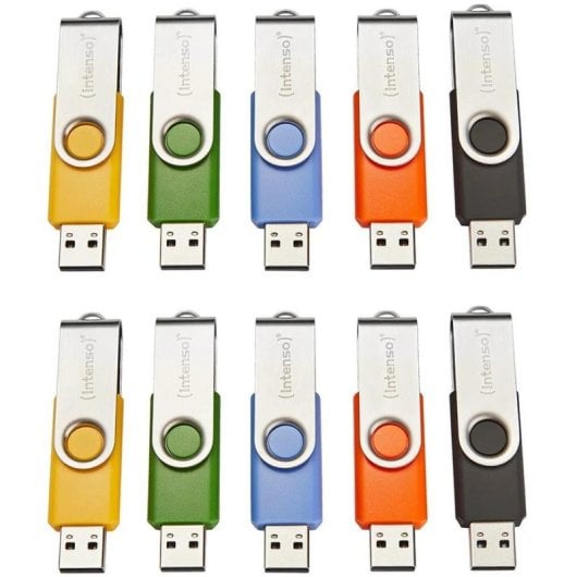 USB-Stick Intenso Basic Line 16GB USB 2.0 Swivel mehrfarbig