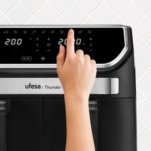 Friteuse sans Huile Ufesa Thunder Dual Zone 9L 1700W Double Panier 11 Programmes