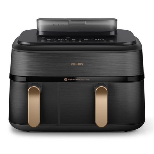 Airfryer Philips 5000 Series NA552/00 Dubbele Mand 9L 2750W Touchpaneel