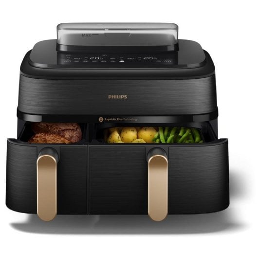 Freidora de aire Philips 5000 series NA552/00 9L 2750W Doppelfach Touch-Display