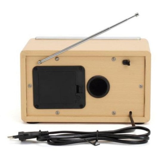 Radio Denver Electronics TR-63LW AM/FM Bambou/Argent entrée auxiliaire