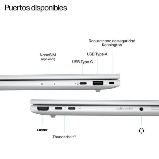 Portátil HP EliteBook 8 G1i 14" Intel Core Ultra 5 225H 16GB 512GB SSD Intel Arc 130T Windows 11 Pro