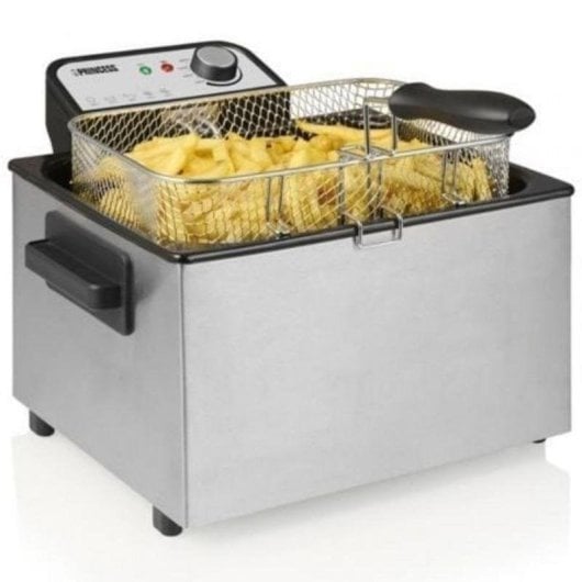 Freidora tradicional Princess 184090 5L 3270W acero inoxidable con zona fría