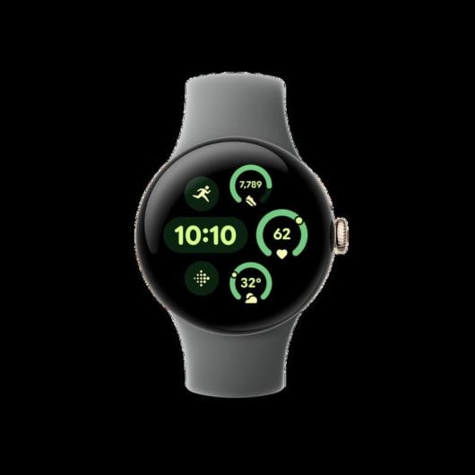 Google Pixel Watch 3 Bluetooth NFC GPS 41mm AMOLED Or Gris S/L IP68 SpO2 Pulsomètre