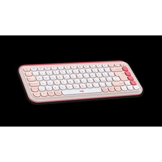 Teclado Logitech POP Icon scissor Layout IT Bluetooth rosa rato incluído