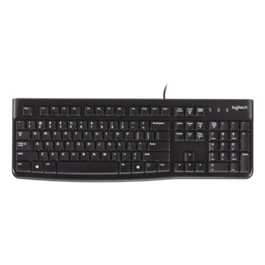 Teclado Logitech K120 membrana Layout Hebrew com fio resistente a derrames