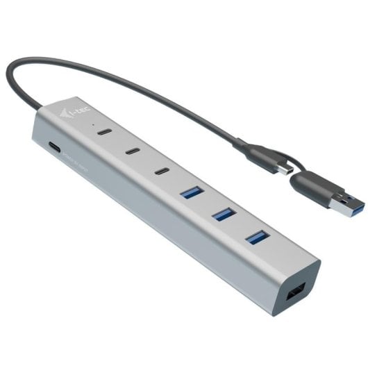 Hub I-Tec 7 Ports 5 Gbit/s USB 3.2 Gen 1 Modell Charging Metal Kompakt