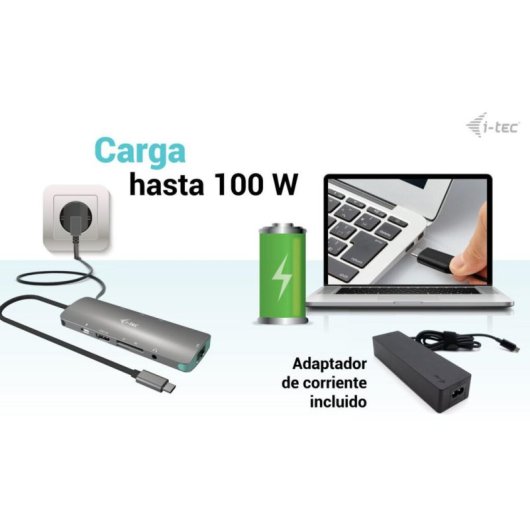 Dockingstation I-Tec USB-C Metal Nano 4K HDMI LAN Power Delivery 100W Grau