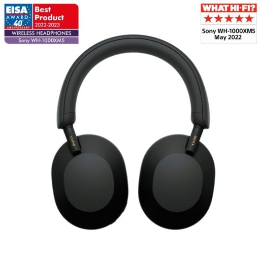 Sony WH1000XM5B.CE7 Auriculares Inalámbricos con Cancelación de Ruido Negros + Soft Case