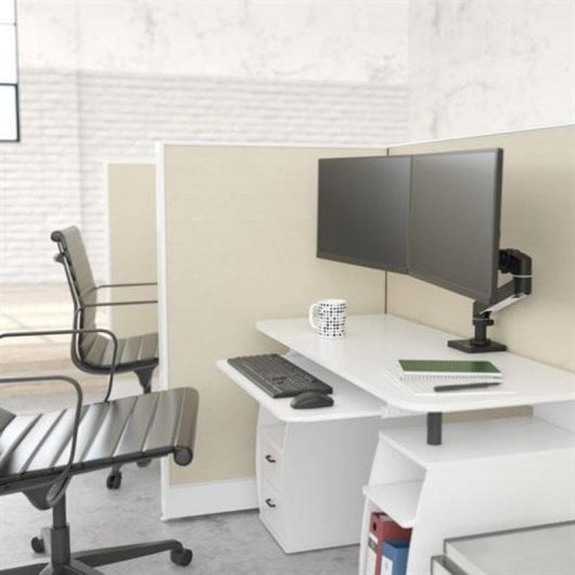 Suporte de Monitor Ergotron LX Pro Series 45-684-292 Black Dual 27" Clamp Extensível