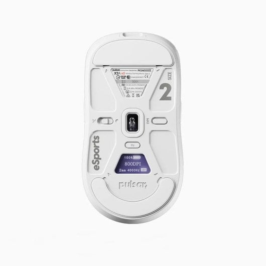 Souris Pulsar X2-A eS Wireless 4K 26000DPI Blanc OLED Polling 8000Hz Ultra-Légère