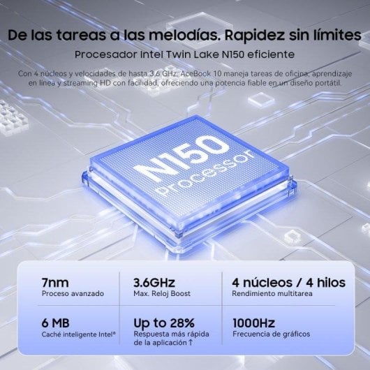 Blackview AceBook 10 Intel N150 16GB 512GB SSD Gráficos Intel Windows 11 Pro Pantalla 18,5" Wi-Fi 6